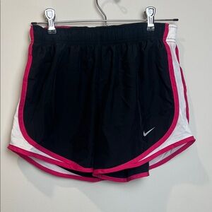 Nike Women's Black and Pink Athletic Shorts